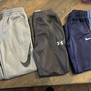 Preloved no rips stains or piling - 2 Nike and 1 Under Armour Boys sweatpants